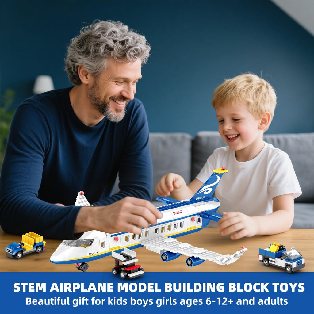 IKKOSYA Juego de construcción de avión de pasajeros de ciudad, 510...