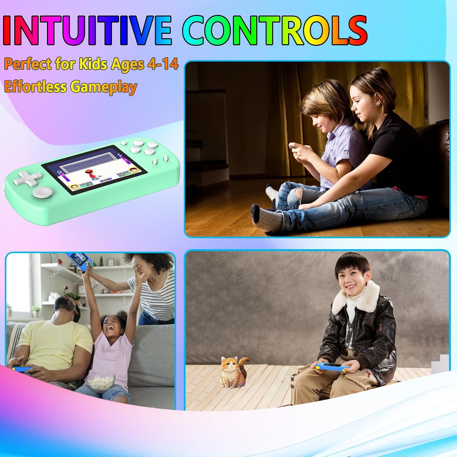 TEBIYOU Juegos de Mano para Niños con 218 Juegos de Video Integrado...