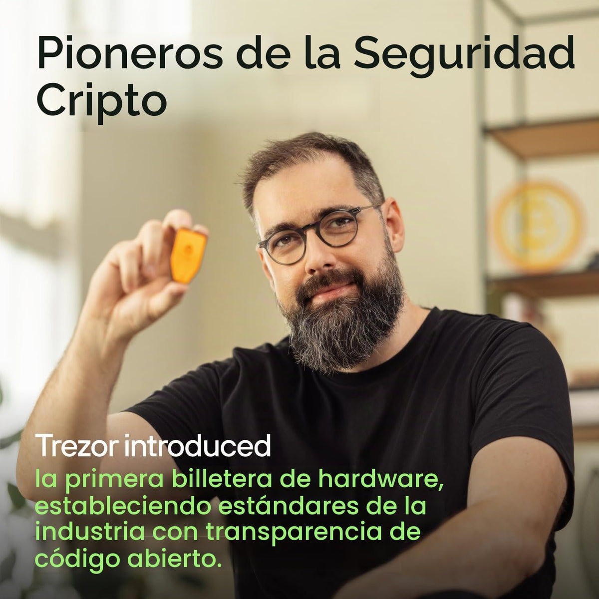 Trezor Safe 3 - Cartera de Hardware Criptográfico Protegida con Fra...