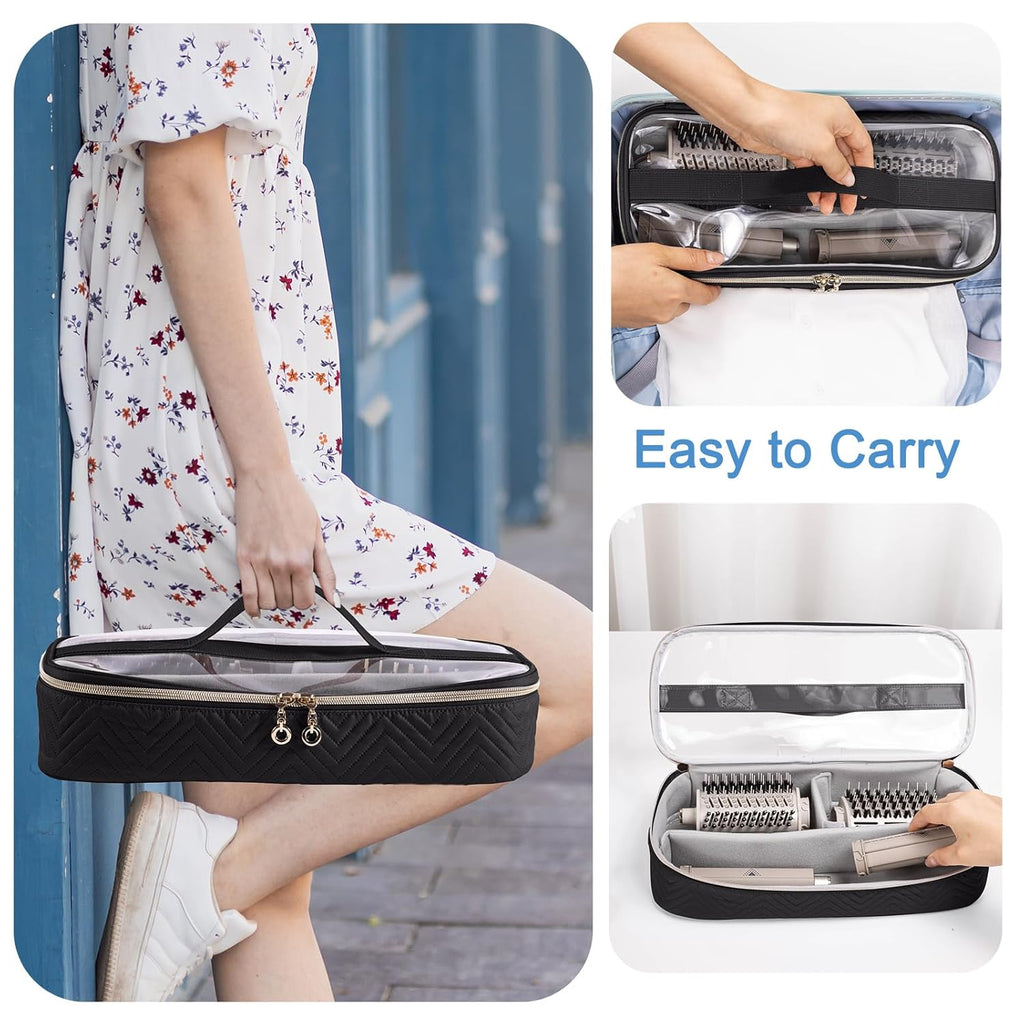ELCUPA Estuche de viaje para herramientas para el cabello con bolsa...