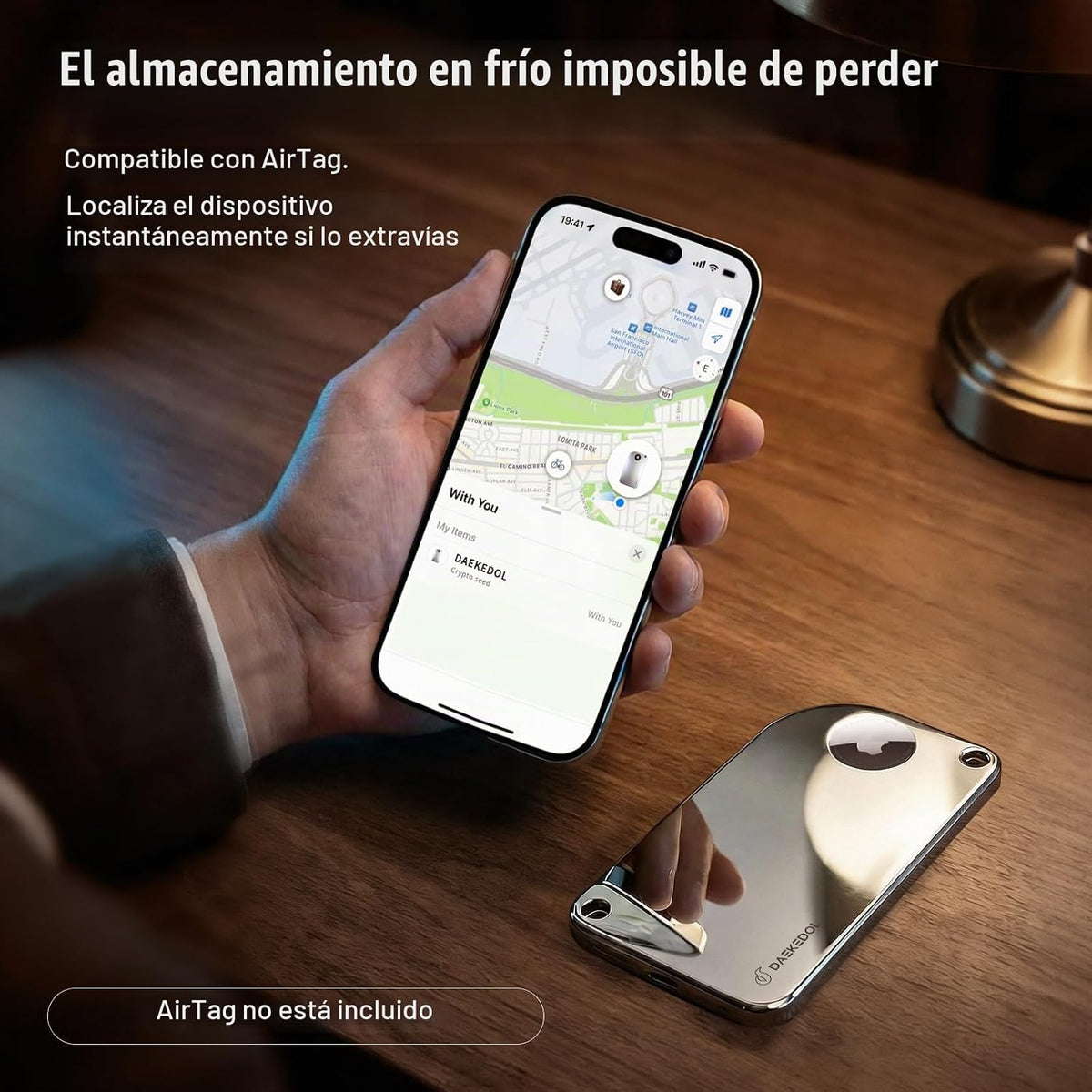 DAEKEDOL Almacenamiento de frases de semillas de acero inoxidable 3...