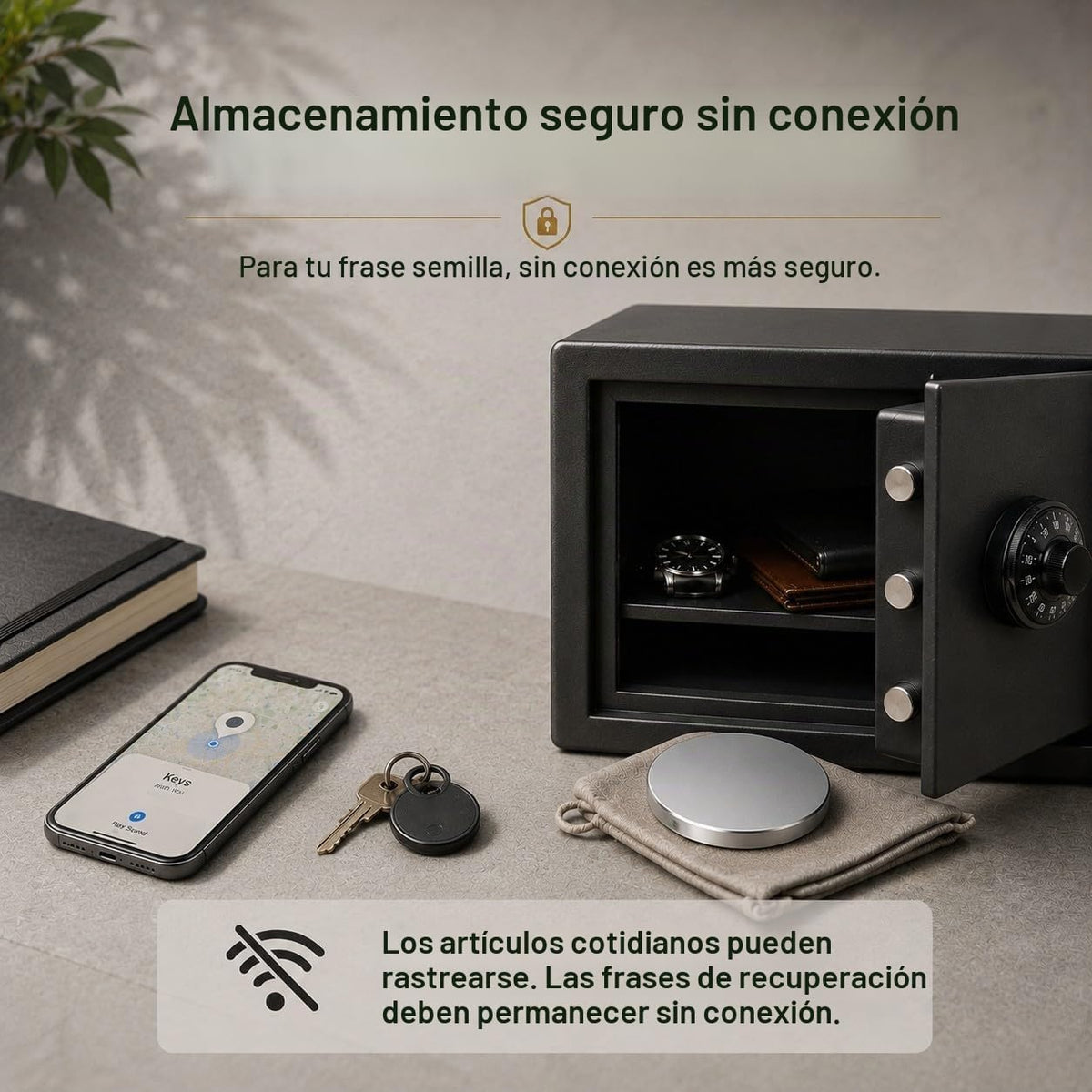VAULTAN Kit de almacenamiento de frases de semillas criptográficas...