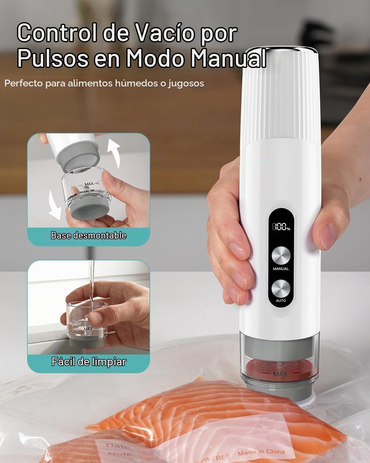 Odilona Sellador al vacío compacto para alimentos, máquina sellador...