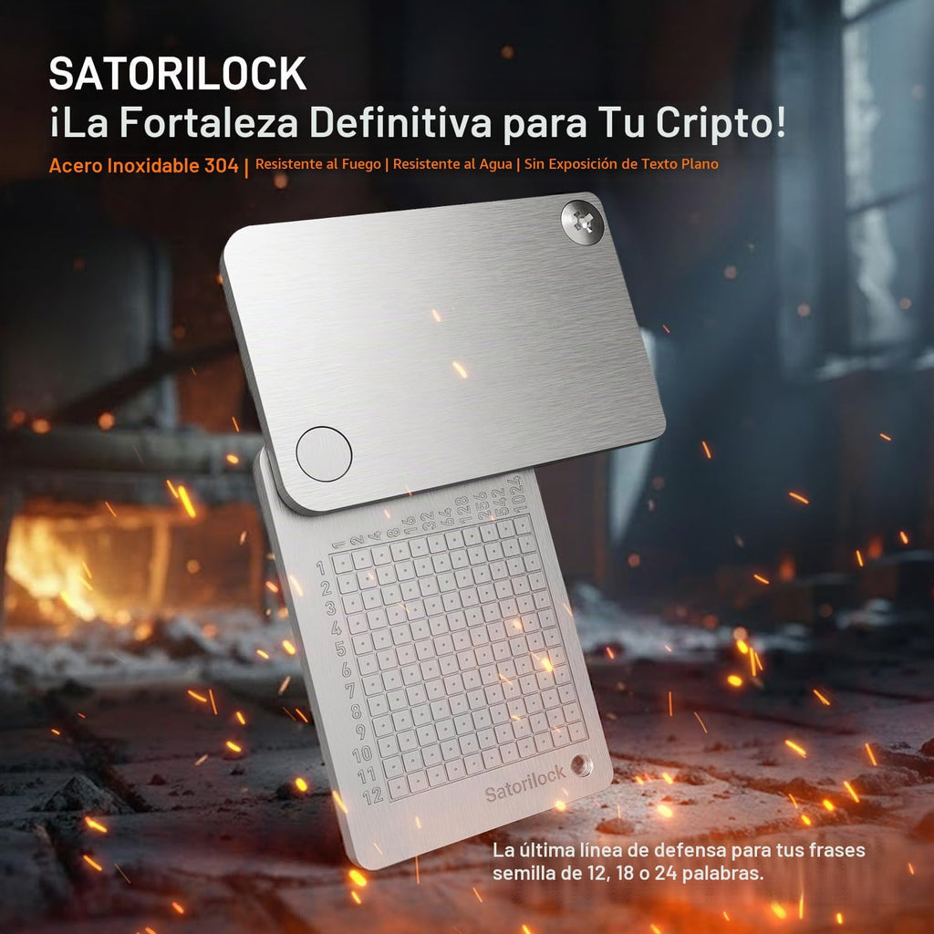 Satorilock Almacenamiento de semillas criptográficas, mini tableta...