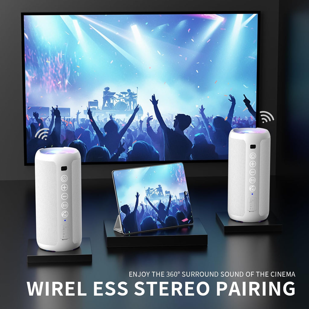 Ortizan Altavoz Bluetooth portátil: IPX7 impermeable, sonido fuerte...