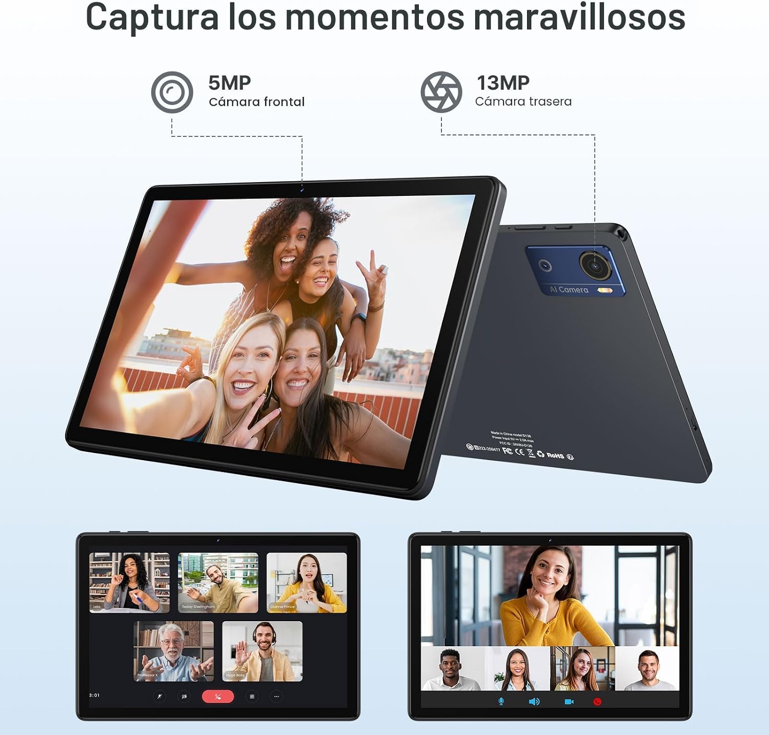 Tablet Android 16 de 10.1 pulgadas 2026 con procesador Octa-Core co...