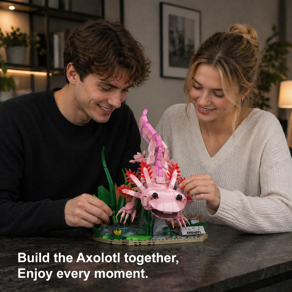 Axolotl - Juego de construcción compatible con animales LEGO, bloqu...