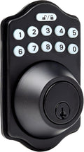 Amazon Basics Cerradura de puerta con teclado electrónico con bloqu...