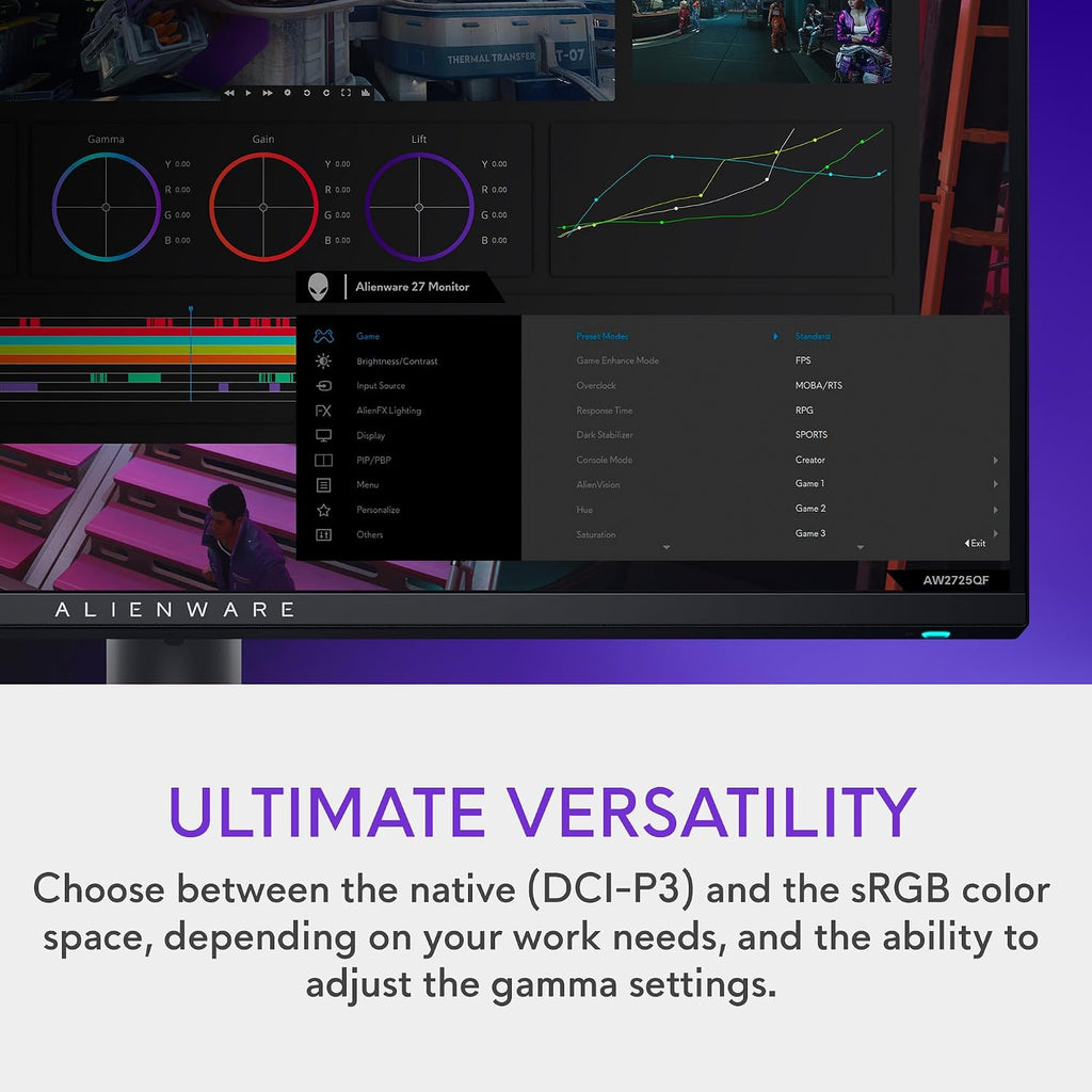 Alienware 27 Monitor de juegos de resolución dual - AW2725QF - 4K a...