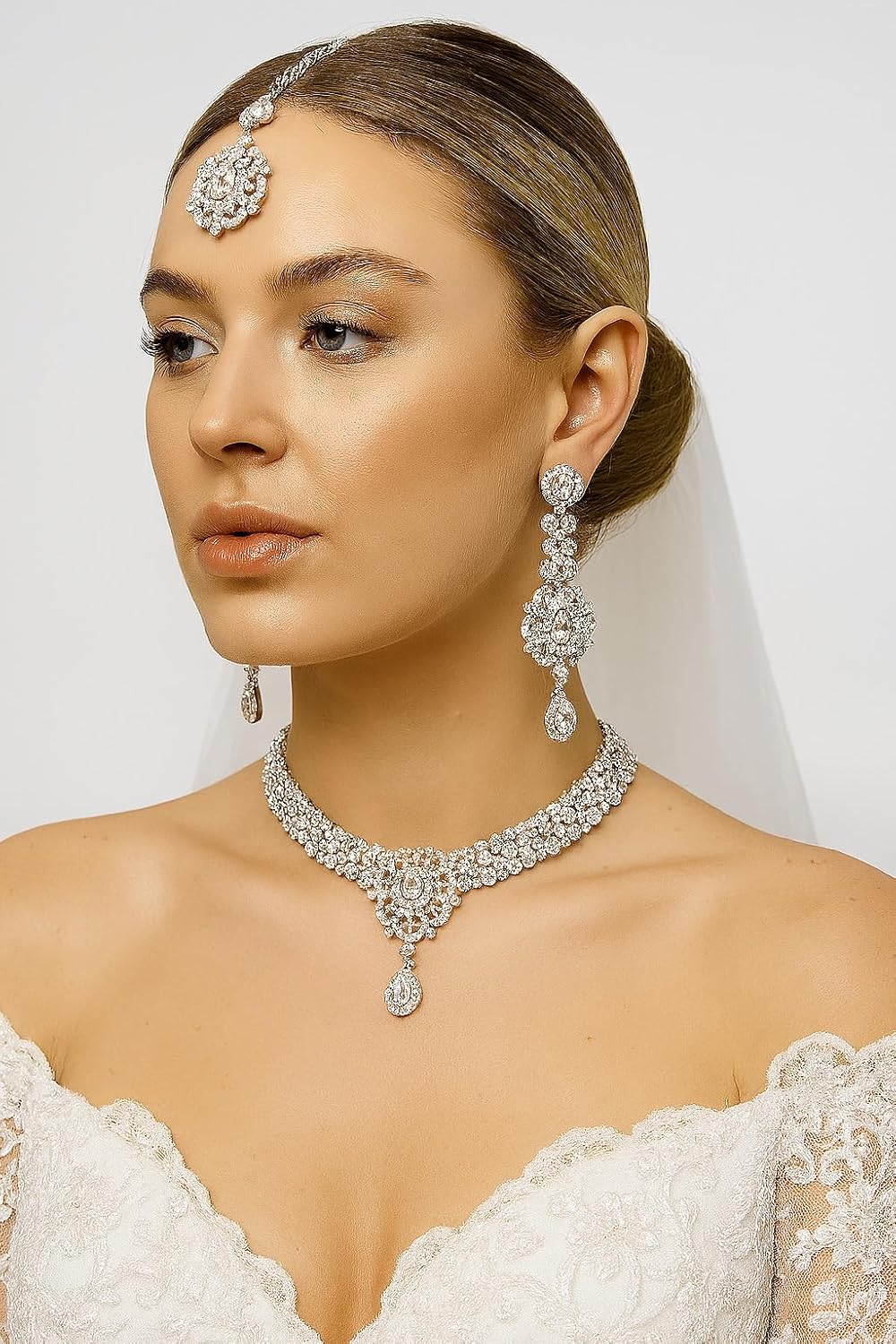 Conjuntos de joyas Touchstone para mujer, joyería india para boda,...