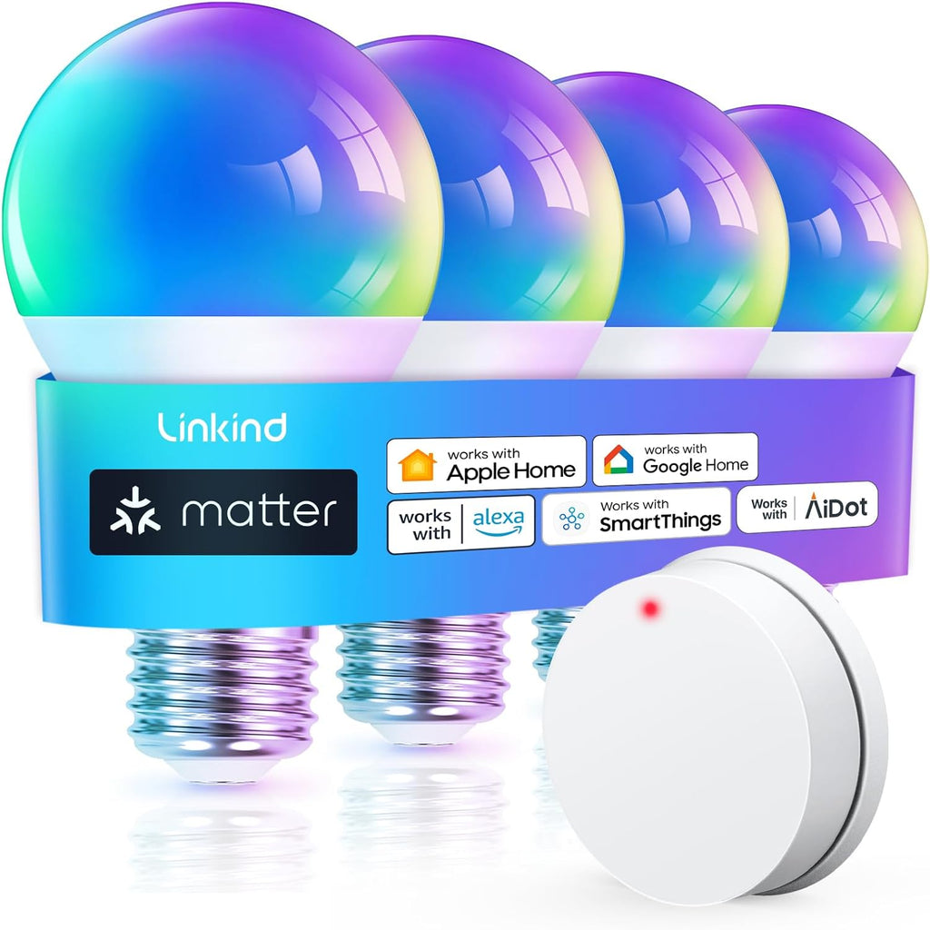 Bombilla Inteligente Linkind Matter, Bombillas Inteligentes WiFi co...