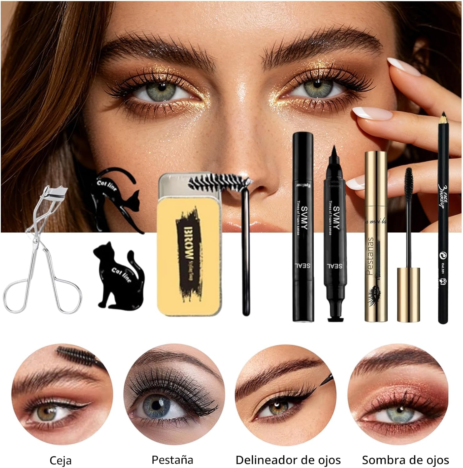 28 piezas Kit completo de maquillaje todo en uno para mujeres, jueg...