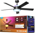 Govee RGBIC Smart Ventilador de techo de perfil bajo de 52 pulgadas...