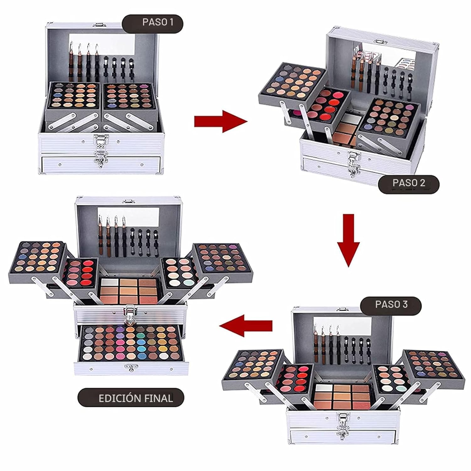 UNIFULL Kit completo de maquillaje de 132 colores todo en uno para...