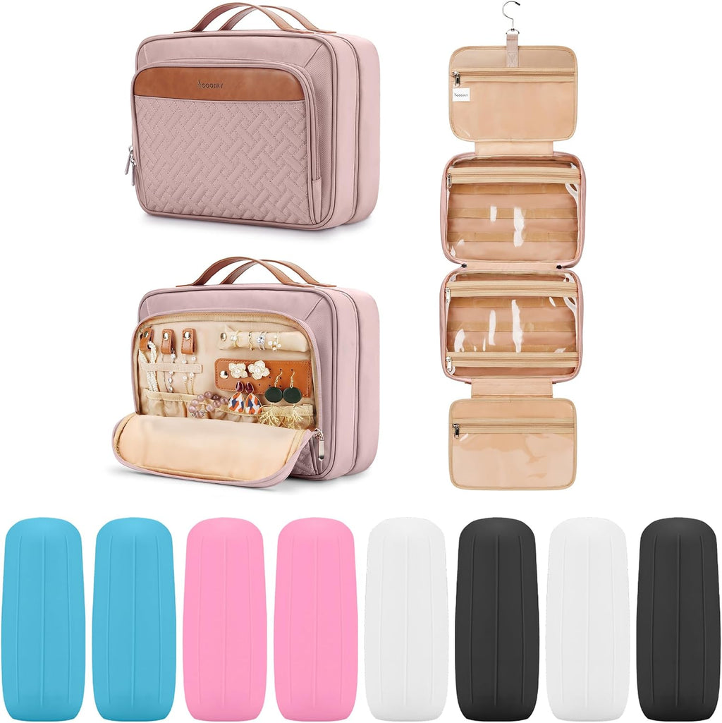 Neceser colgante de viaje para mujeres y hombres, con 6 fundas de b...