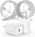 deloni Cargadores de carga rápida para iPhone 15 y 16, paquete de 2...