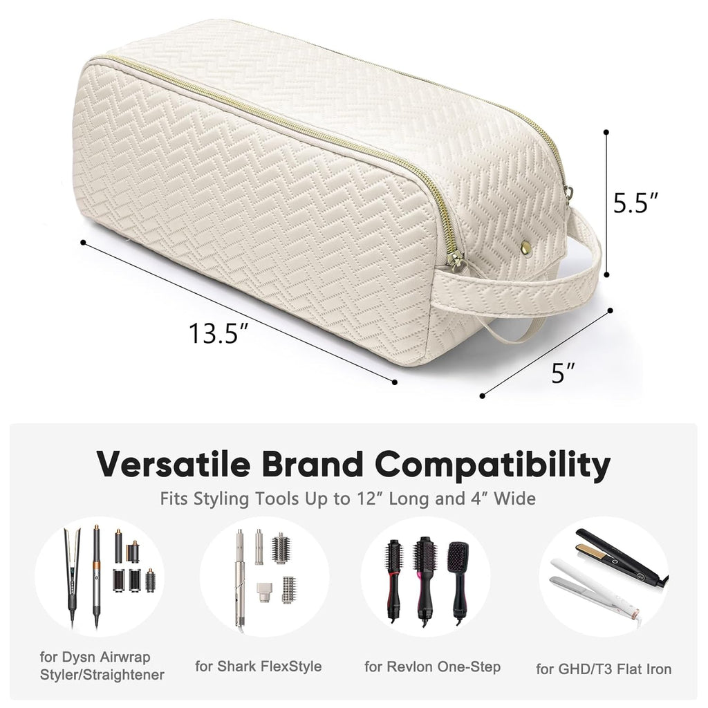 ELCUPA Bolsa de viaje grande para herramientas para el cabello comp...