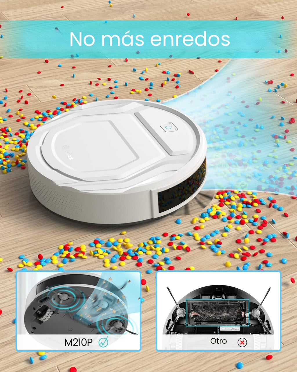 Lefant M210 Pro Robot Aspirador con potente succión, 6 modos de lim...
