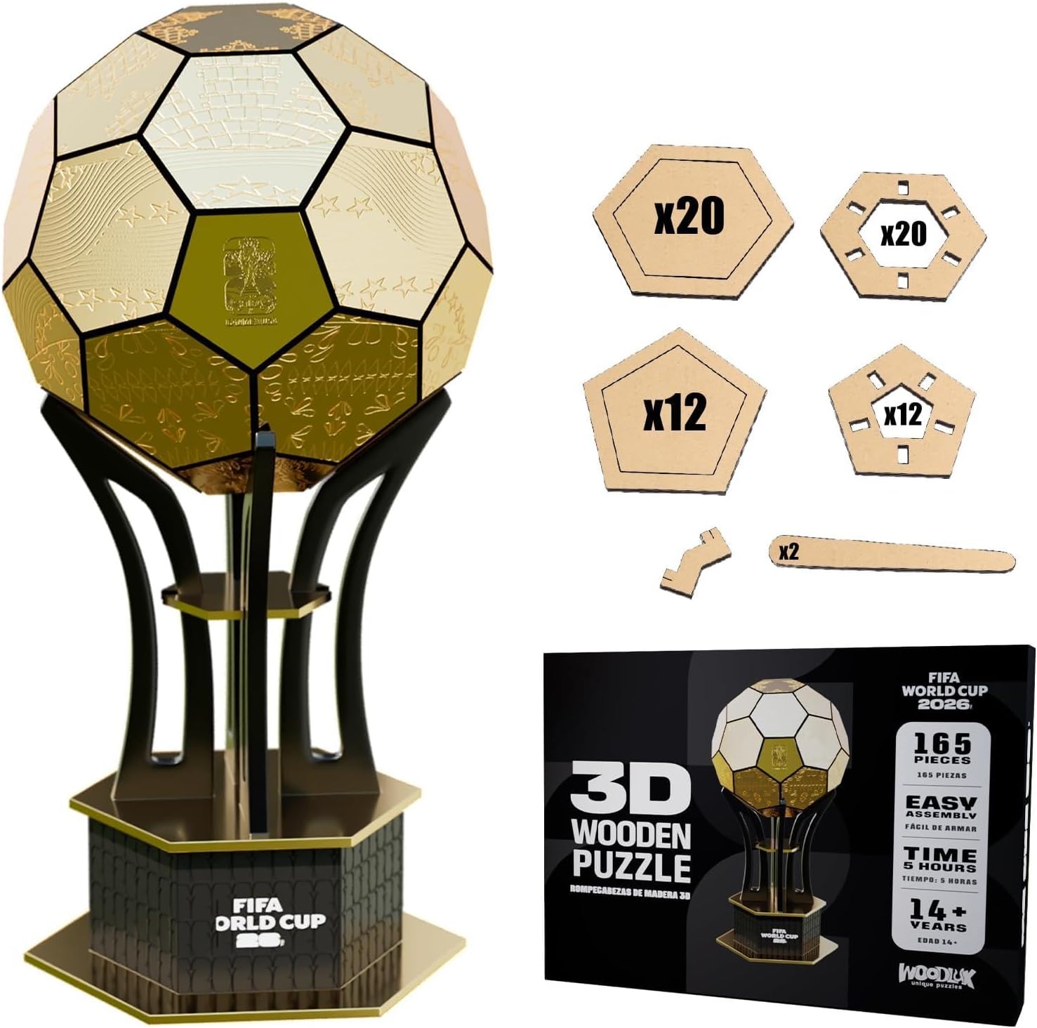 Modelo de trofeo de rompecabezas 3D de la Copa Mundial de la FIFA c...