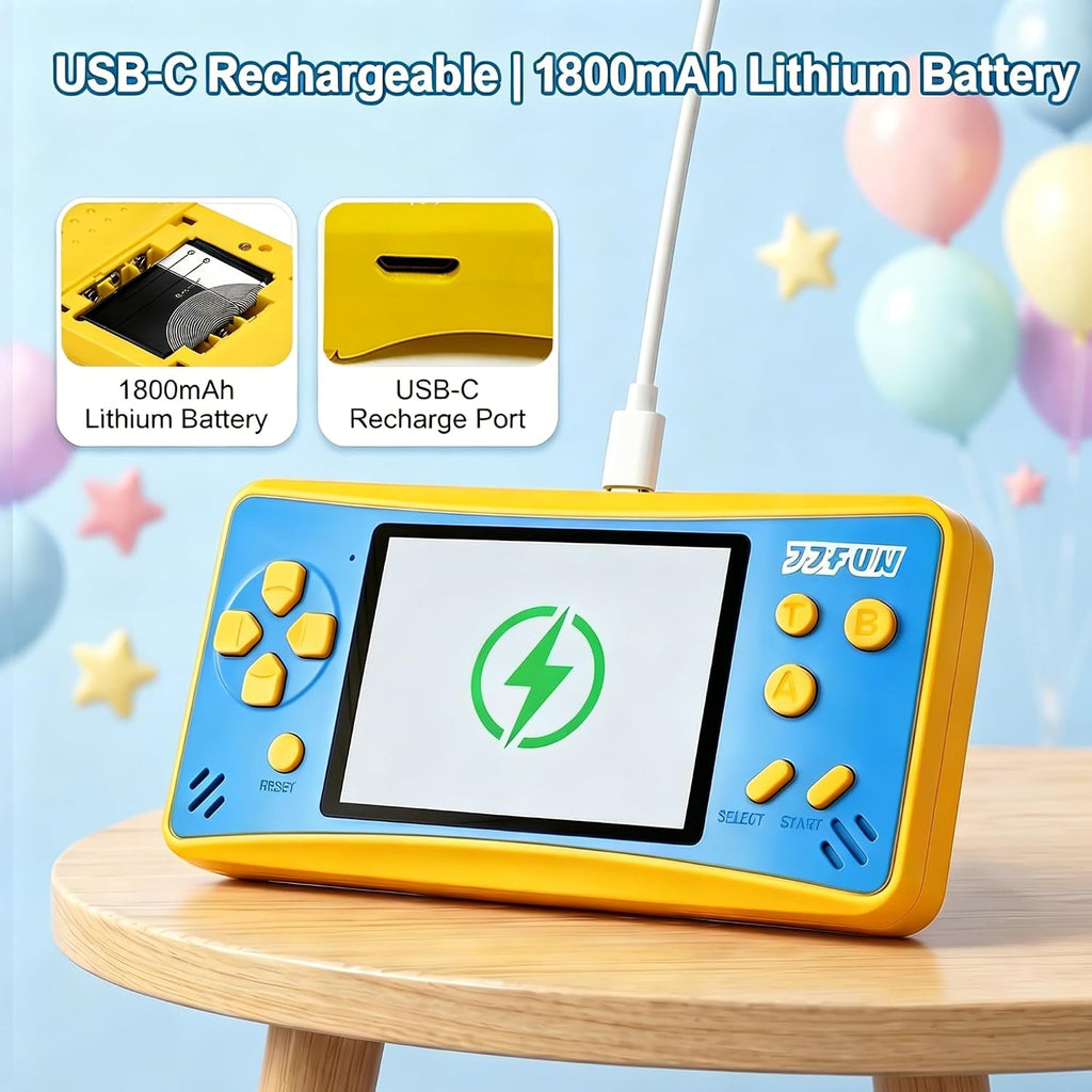JJFUN Consola de juegos portátil para niños: pantalla de 3.2 pulgad...