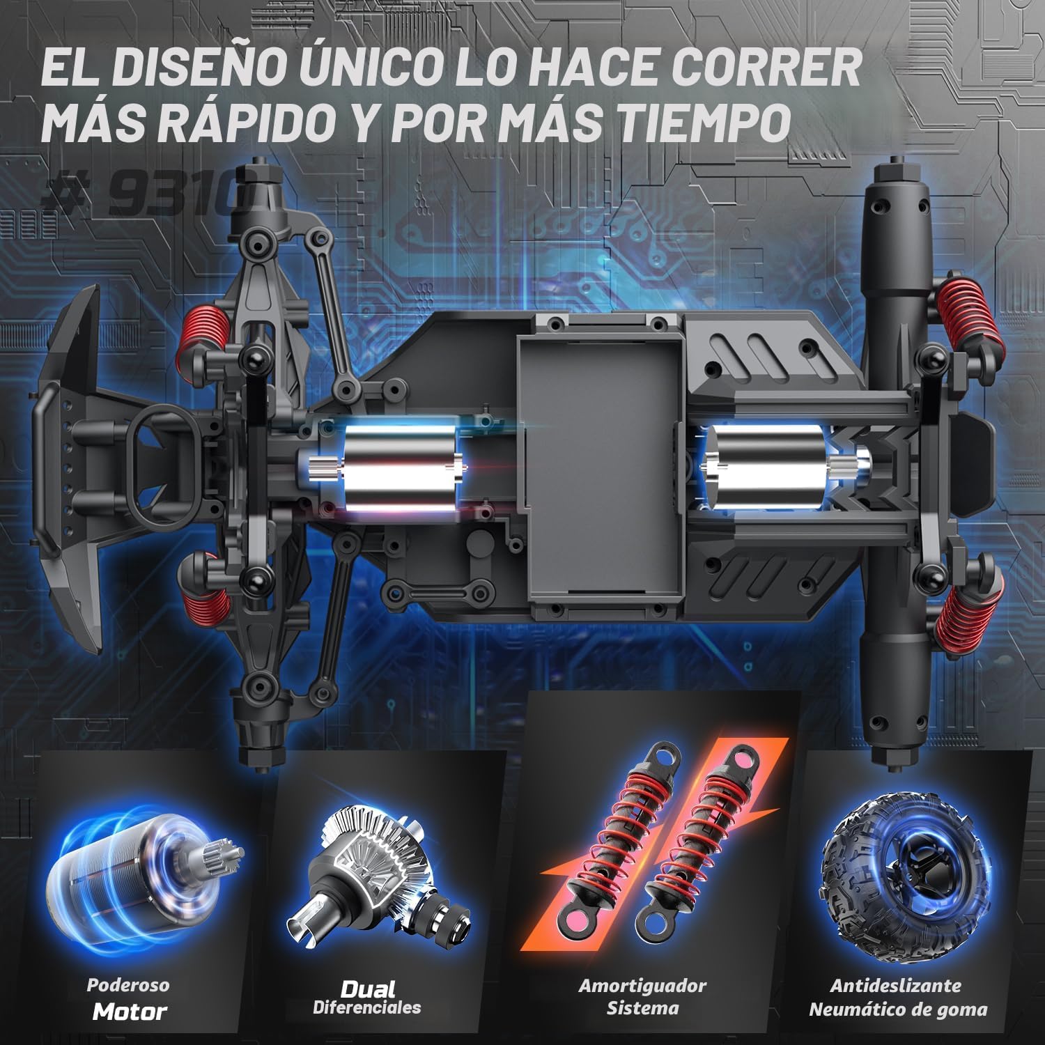 DEERC Camiones de Control Remoto de Alta Velocidad para Adultos y N...