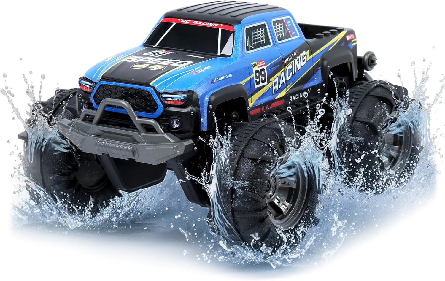 QXHOL - Camión monstruo impermeable RC con gesto, vehículo de contr...