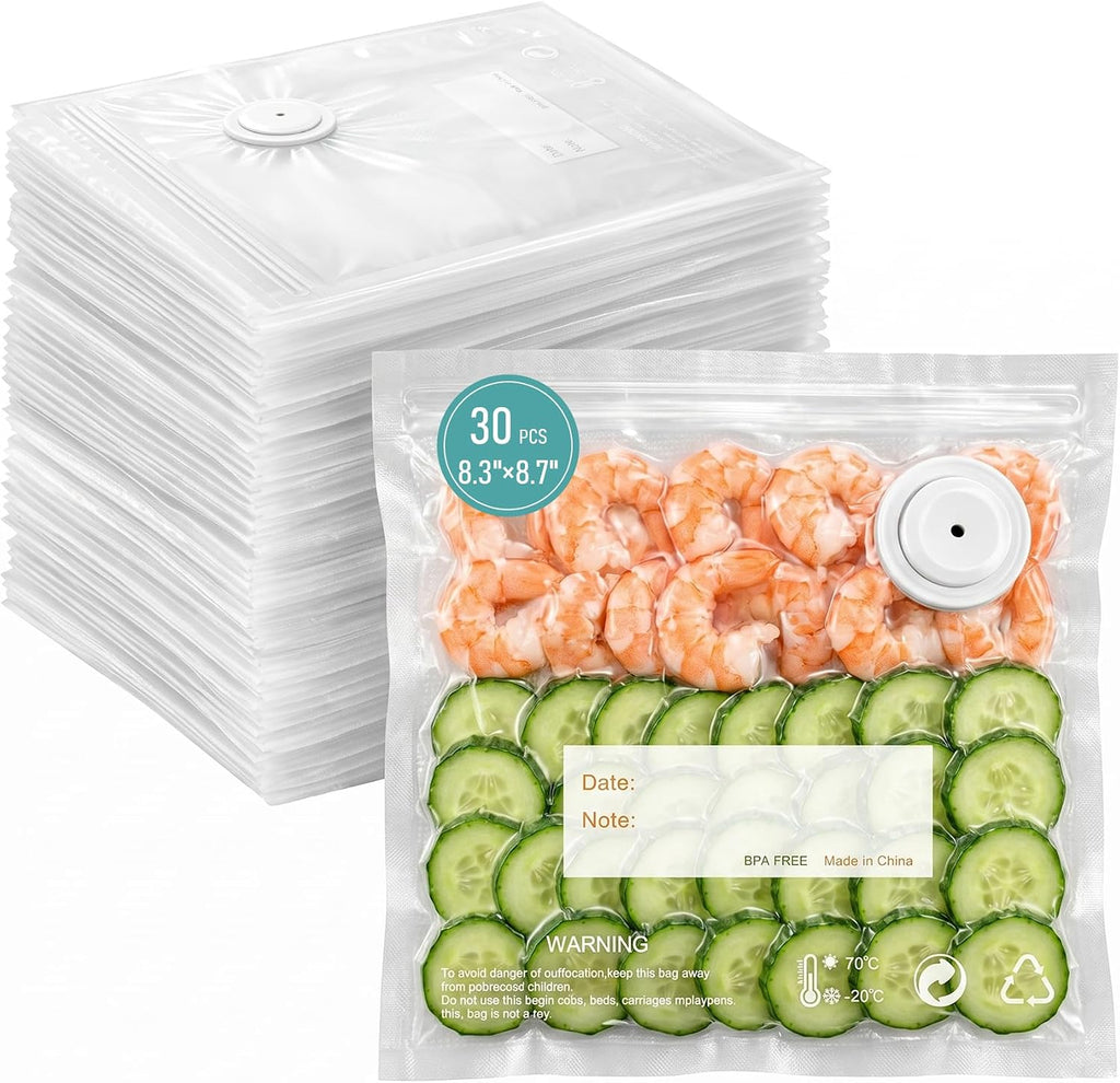 Odilona Bolsas reutilizables con sellado al vacío para alimentos, p...