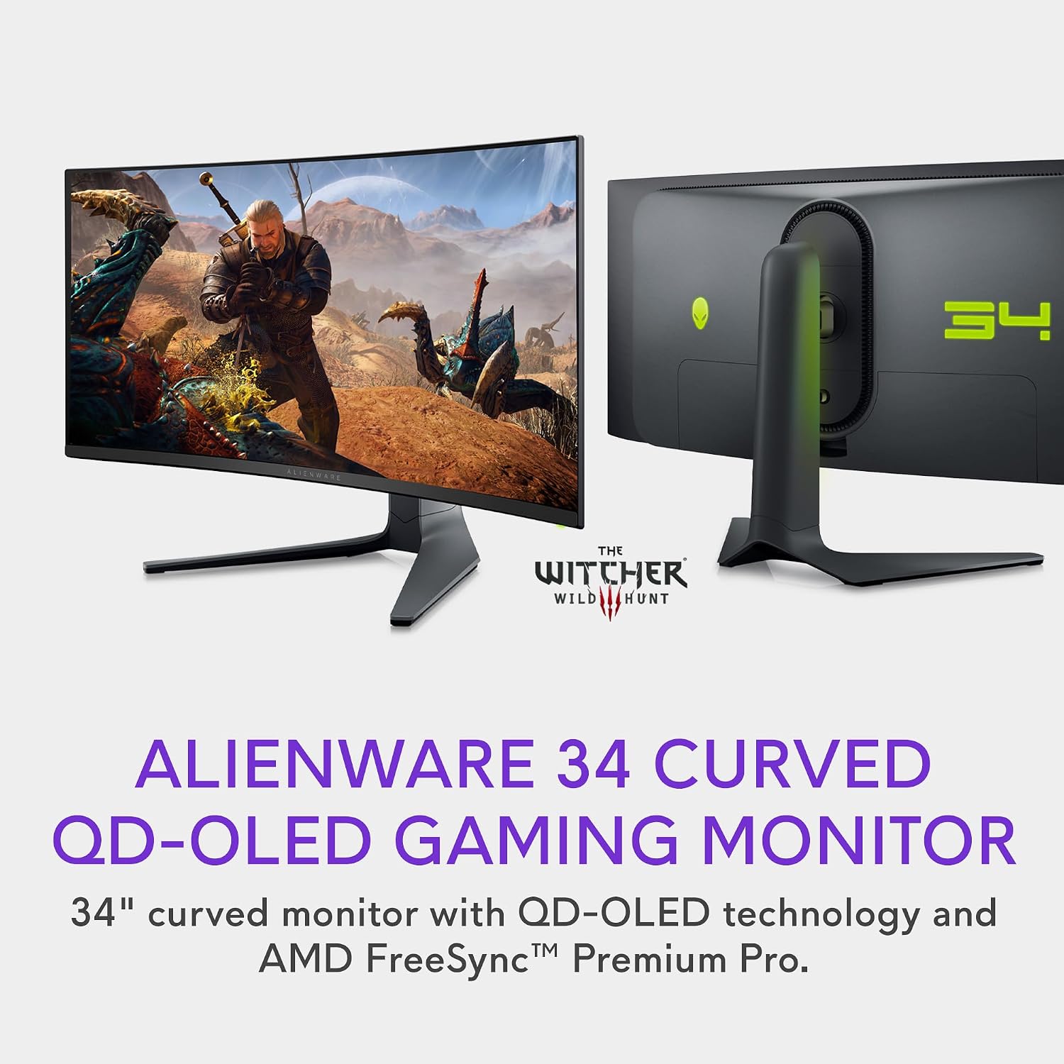 Alienware AW3423DWF - Monitor curvo QD-OLED para juegos, 34 pulgada...