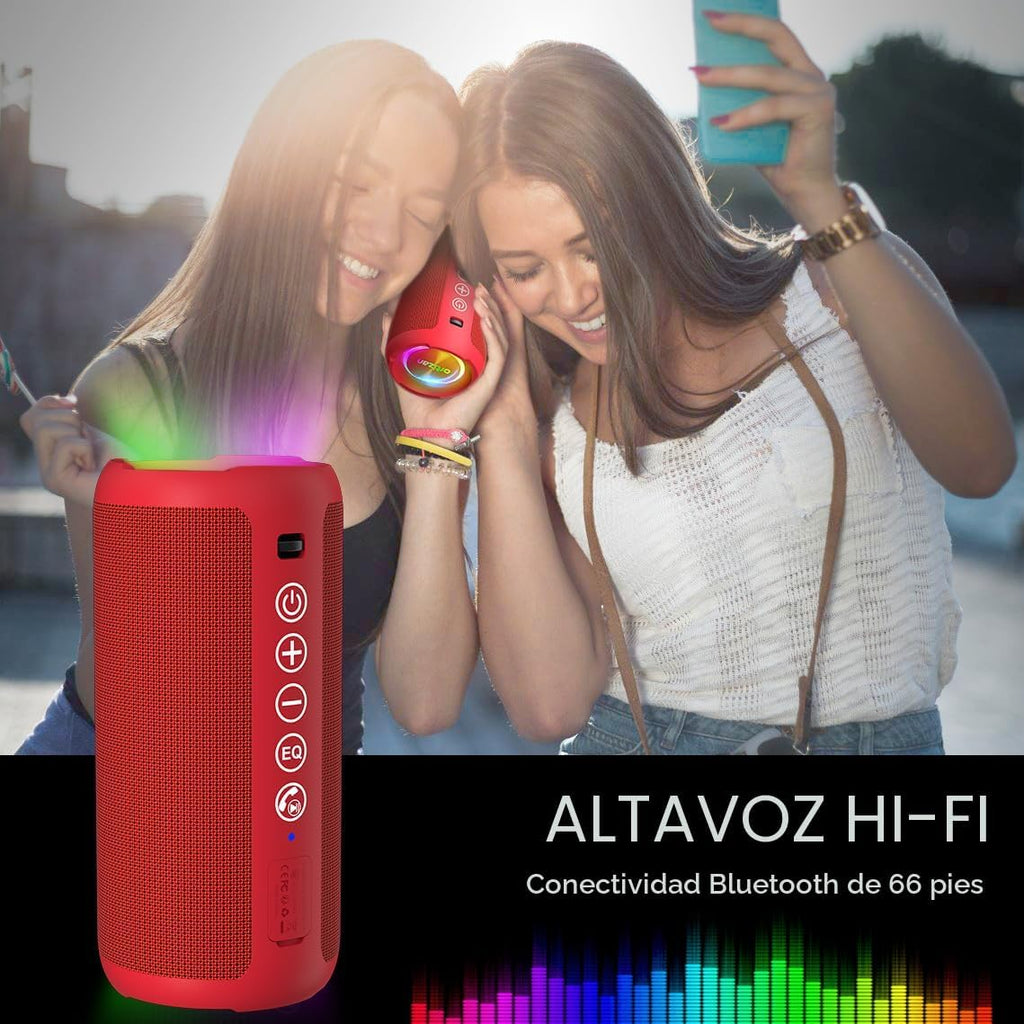 Ortizan Altavoz Bluetooth portátil: IPX7 impermeable, sonido fuerte...
