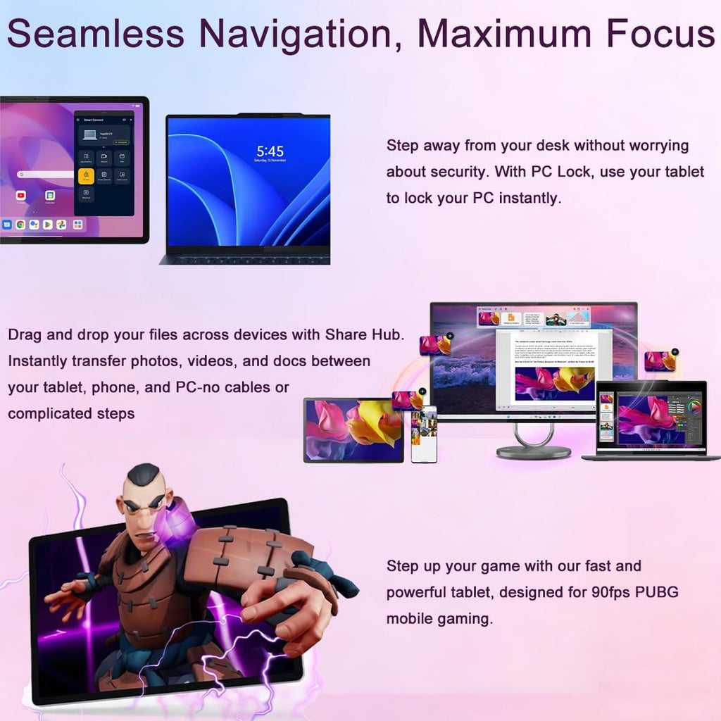 Lenovo Idea Tab Pro AI Android Tablet, pantalla táctil 3K QHD 144Hz...