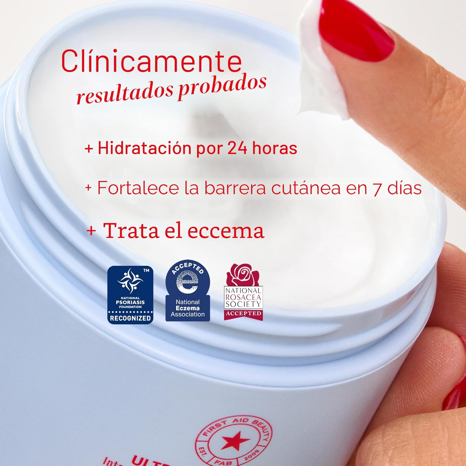 Crema ultra reparadora First Aid Beauty, hidratante facial y corpor...