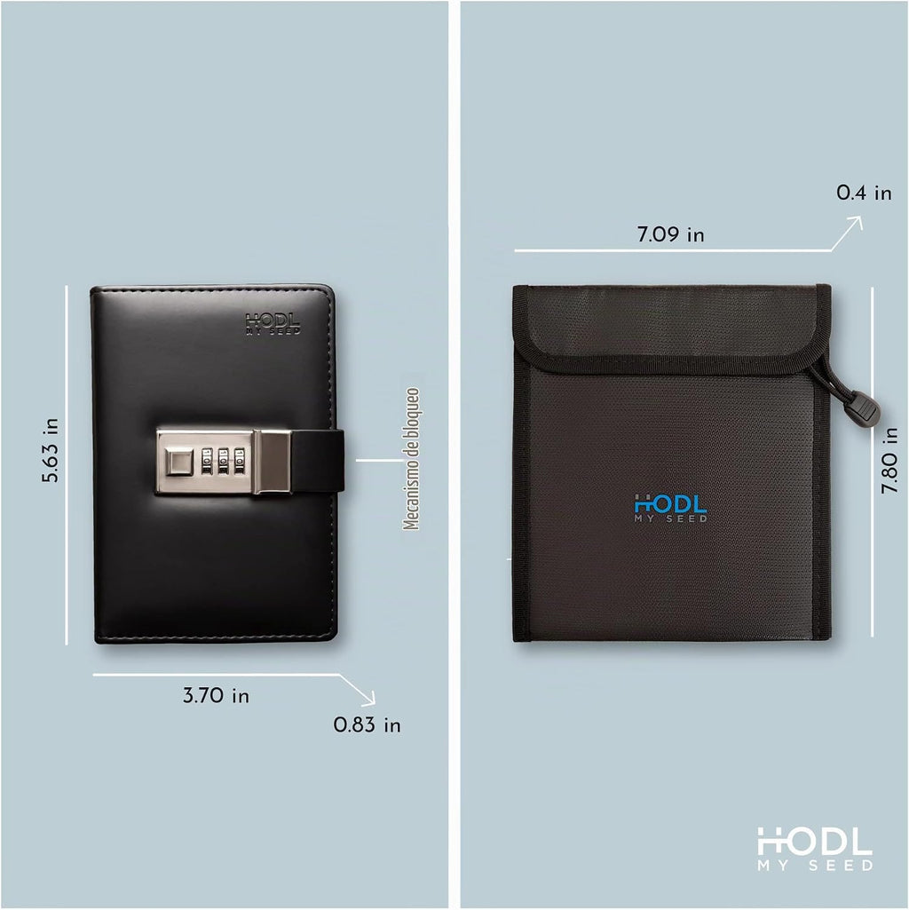 HODL My Seed Crypto Seed - Cuaderno de almacenamiento de frases par...