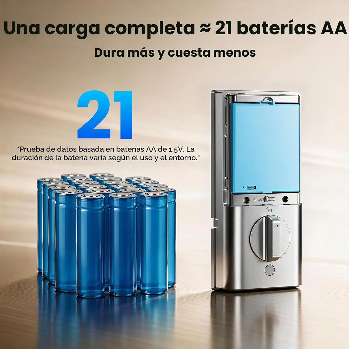 DESLOC Cerradura inteligente de huellas dactilares con asa, 16 mese...