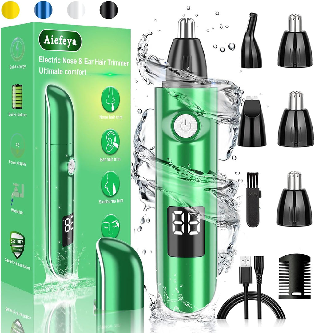 Aiefeya Recortadora de vello facial y nasal, sin dolor, para hombre...