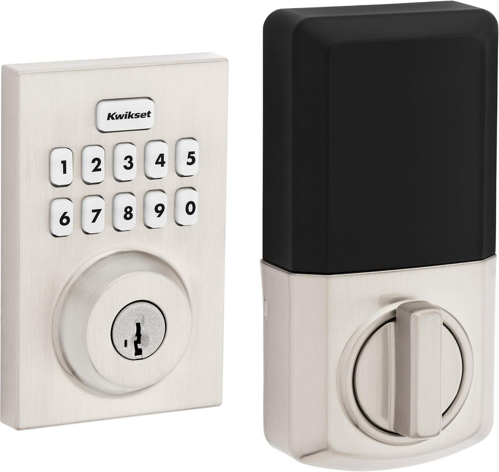 Kwikset Powerbolt 250 - Cerradura electrónica contemporánea de 10 b...