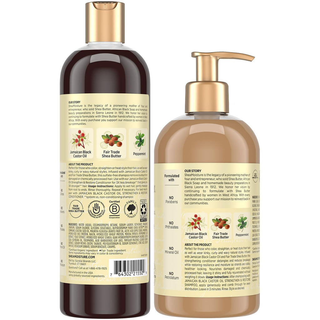 Set de champú y acondicionador de karité SheaMoisture, ayuda a fort...