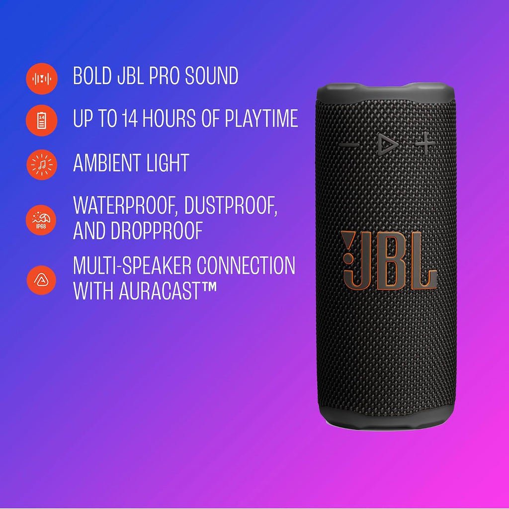 JBL Grip - Altavoz Bluetooth compacto con sonido JBL Pro audaz y lu...