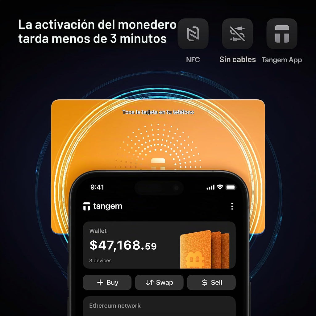 TANGEM Crypto Wallet Pack de 3 - Cartera de almacenamiento en frío...