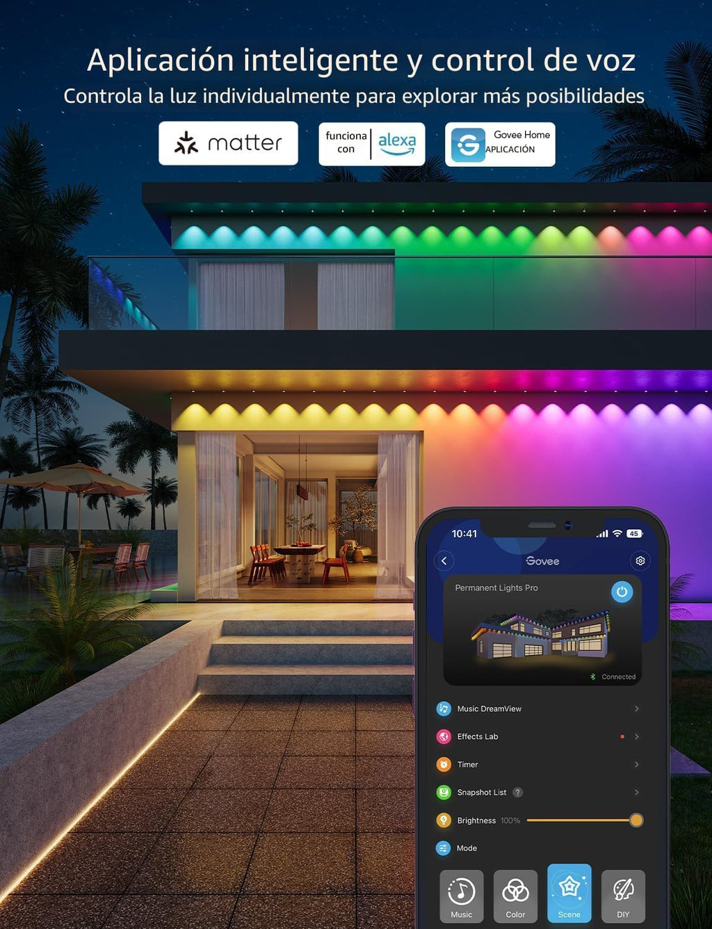 Govee - Luces permanentes para exterior Pro, de 200 pies con 120 lu...