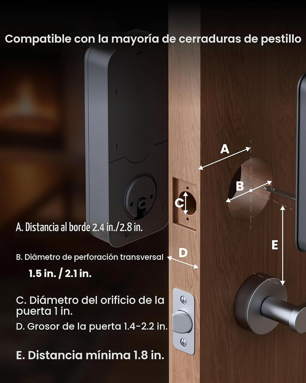 SwitchBot Lock Vision Pro + paquete de timbre de video, cara 3D, ce...