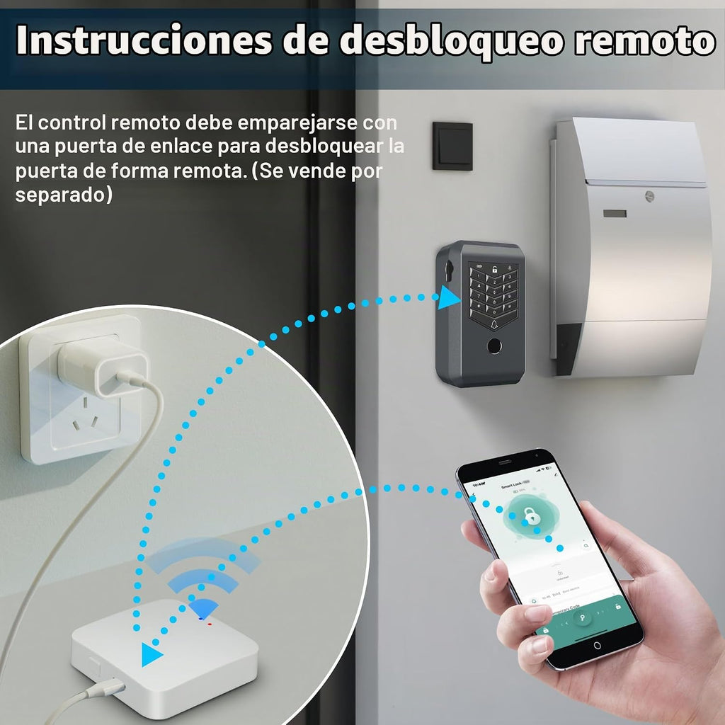 KENRONE Caja de bloqueo inteligente con llave, cajas de llaves de m...