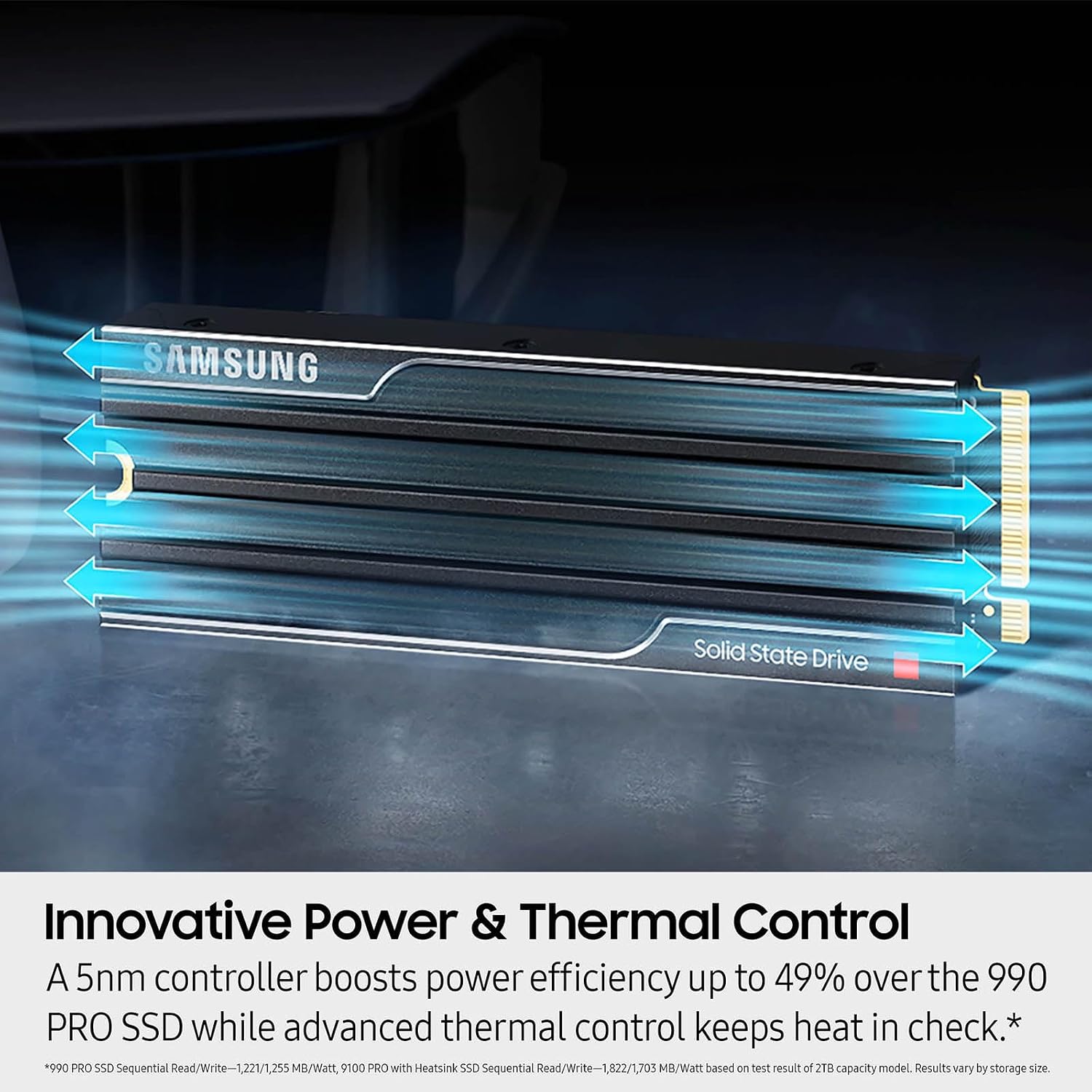 Samsung SSD 9100 PRO con disipador de calor de 4 TB, PCIe 5.0x4 M.2...