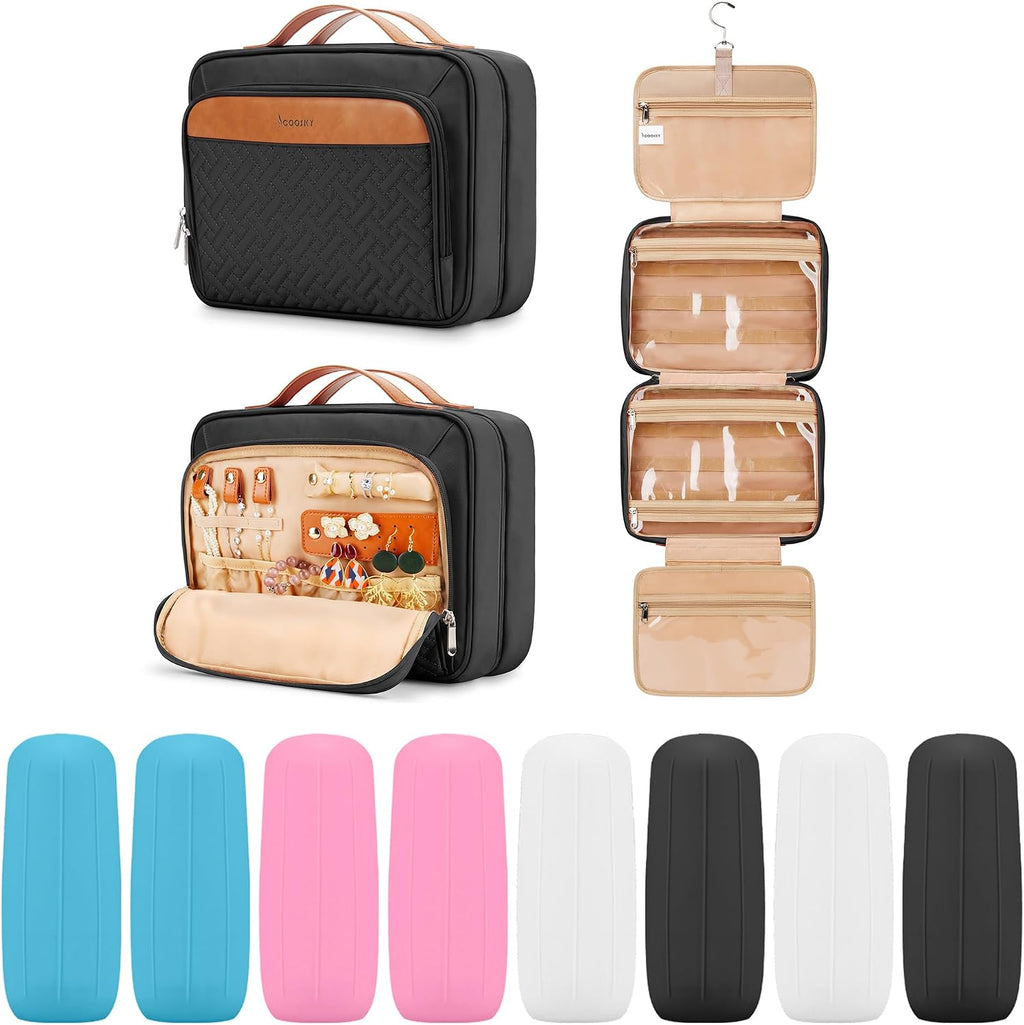 Neceser colgante de viaje para mujeres y hombres, con 8 fundas de s...