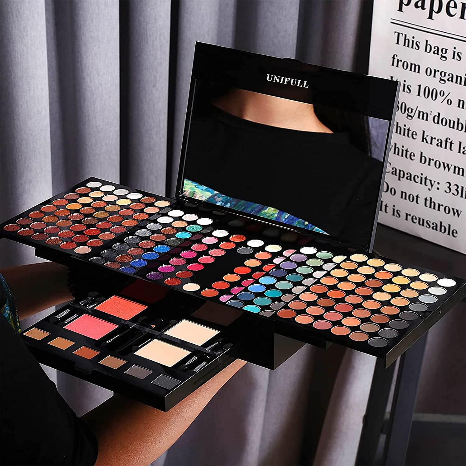 UNIFULL Juego de maquillaje de 190 colores, kit de maquillaje profe...