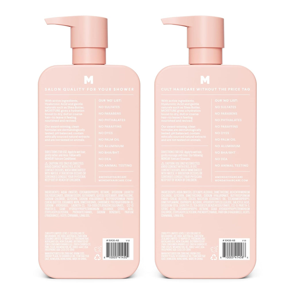 MONDAY HAIRCARE Champú hidratante + acondicionador de baño (2 unida...