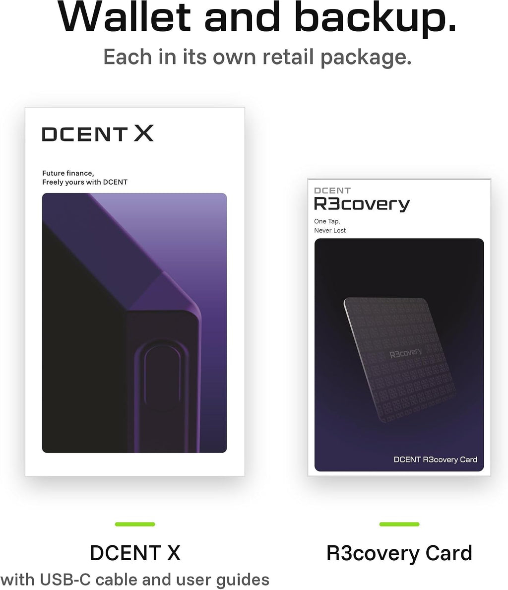 Cartera de hardware DCENT X + kit de tarjeta R3covery | Cartera de...