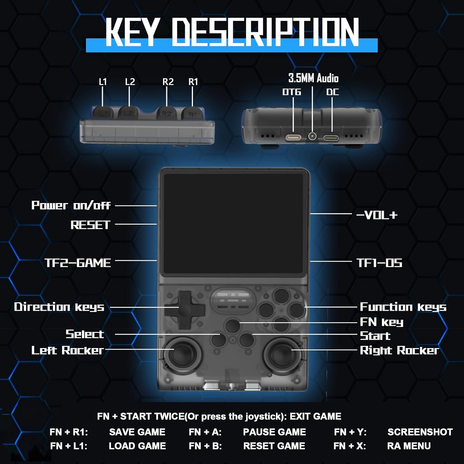 RegiisJoy 30000 en 1 consola de juegos portátil, pantalla IPS de 3....