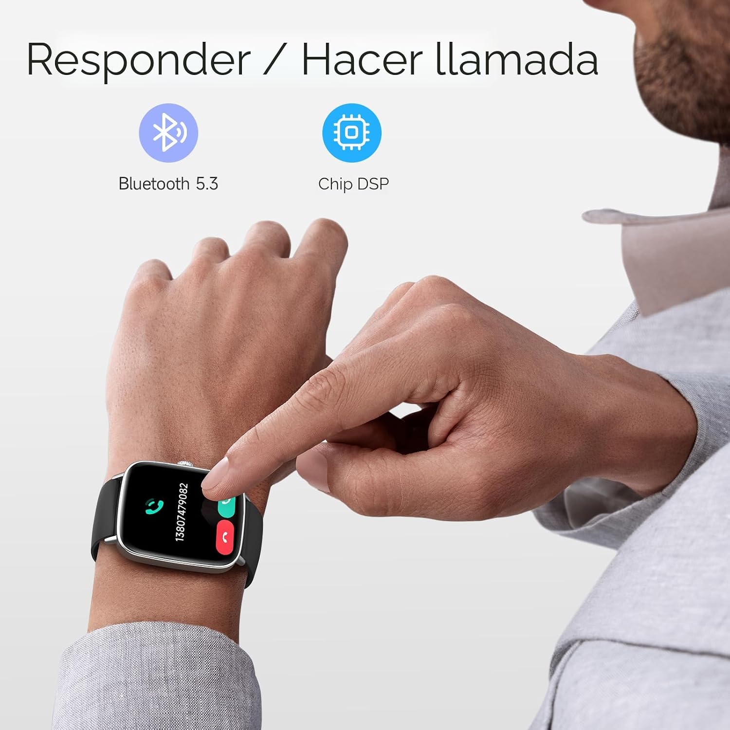 Reloj inteligente para hombres y mujeres, reloj inteligente HD de 1...