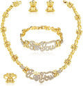 Conjuntos de joyas de oro para mujer, conjuntos de joyas de oro XOX...