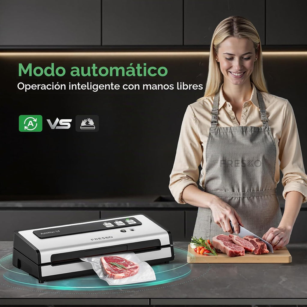 FRESKO Máquina selladora al vacío con detección automática de bolsa...